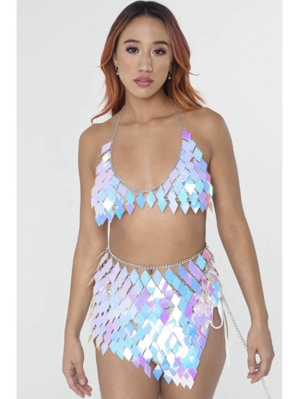 Palace Shine Body Jewelry iridescent unicorn tears body jewelry halter Top S/m